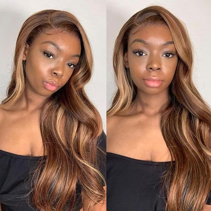 Honey Blonde Wig Human Hair Body Wave 13x6 Lace Front Wigs Human Hair Wigs For Black Women 26 Inch