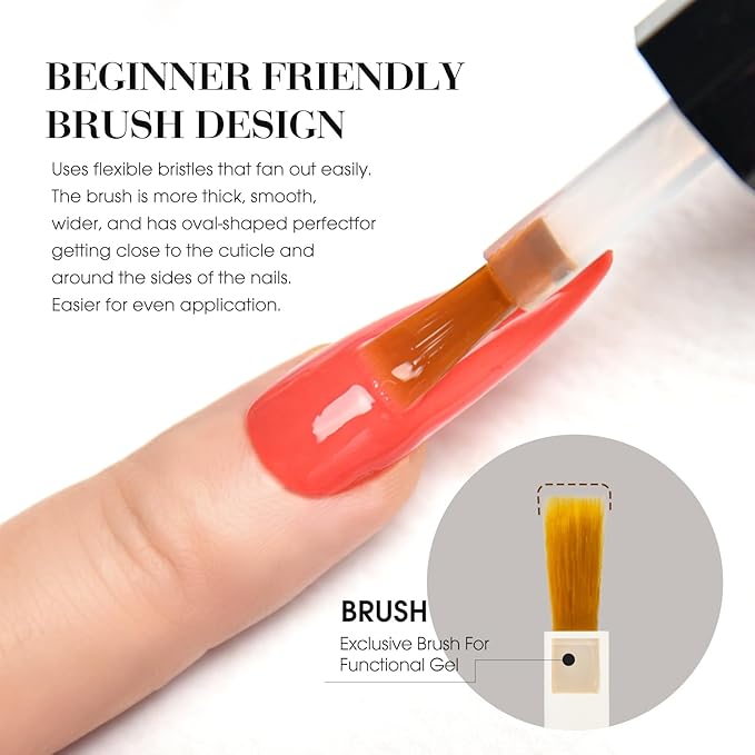 CANNI Orange Gel Nail Polish, 1Pcs Neon Orange Gel Polish Bright Orange Color High Gloss Soak Off U V French Nail Manicure Salon DIY