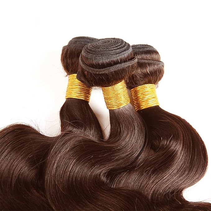 30 32 34 inch Dark Brown Bundles #4 Body Wave Human Hair Bundles Brown Body Wave Bundle #4 Human Hair Bundle