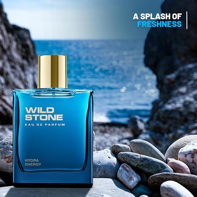 Wild Stone Hydra Energy EDP Premium Perfume for Men, 100 Ml | Long-lasting Eau De Parfum | Refreshing Fragrances for Modern Man | Active Lifestyle | Gift For Men