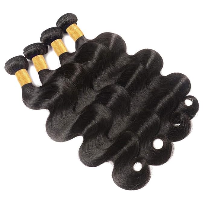 12A Human Hair Bundles 20 22 24 26 Inch Body Wave Bundles Human Hair 100% Unprocessed Brazilian Virgin Hair Body Wave 4 bundles Deals Human Hair Extensions Quick Weave for Women Natural Black