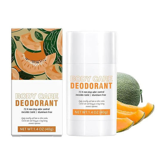 Aluminum Free Deodorant Stick for Women,Fruit Scents Women Solid Stick Natural Deodorants,All Day Odor Control Body Deodorant,Smooth Solid Armpit Antiperspirant Sticks (1.4 Oz, cantaloupe)
