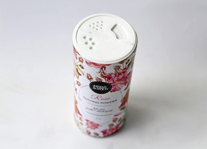 Herb & Root Talc Free Body Dusting Powders. Rose, Vanila, Sandalwood, Lavender, Jasmine, and Gift Sets (Full Size, Rose)
