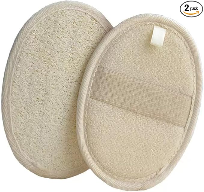 Exfoliating Natural Loofah Sponge Back Scrubber for Shower, Exfoliating Sponge for Shower, Bath Shower Scrubber for Men and Women