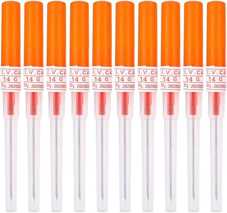 Piercing Needles,10pcs 14G Needle Steel Catheter Piercing Needles,Nose Piercing Needle for Tattoo Supply,Piercing Tools(14G)