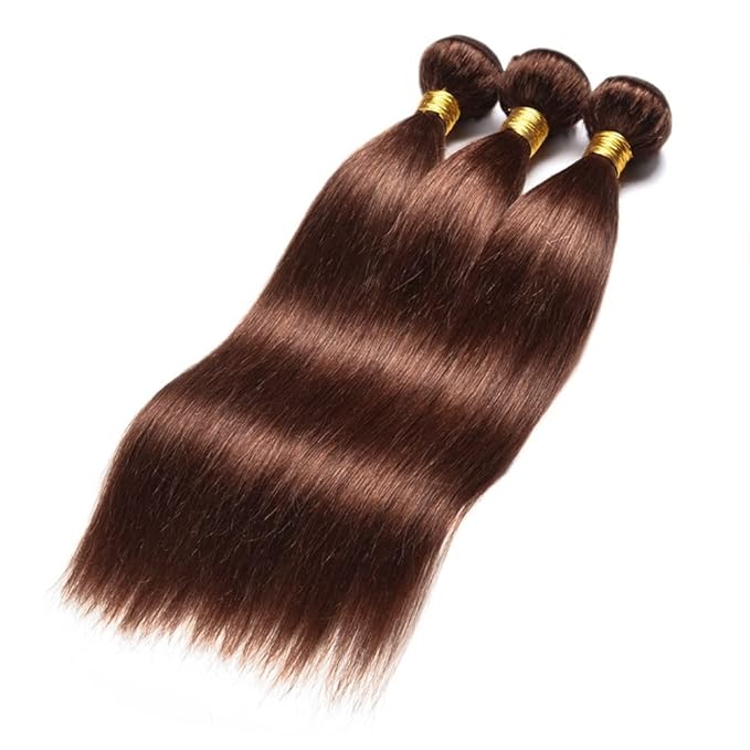 22 24 26 inch WuvuSnm Dark Brown Bundles #4 Straight Human Hair Bundles Brown Straight Bundle Chocolate Hair Bundle