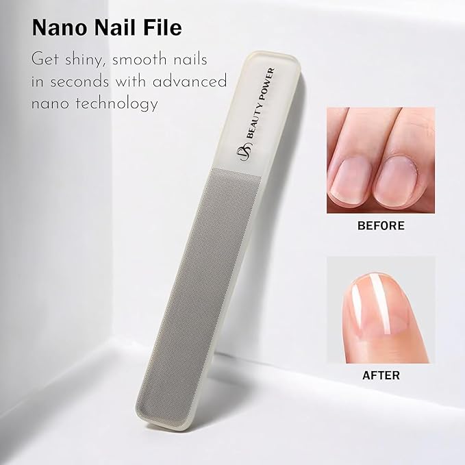 9 in 1 Professional Manicure Pedicure Set - Stainless Steel Nail Clippers, Nano File, Cuticle Nipper, Scissors, Tweezers, Travel PU Leather Case for Men & Women - Gift Ready Brown New