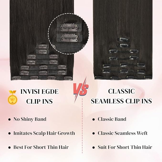 Seamless Clip in Hair Extensions Real Human Hair For Women 125g 20 Inch Medium Brown Invisible PU Skin Weft Remy Human Hair Extensions clip ins 7Pcs 18 Clips