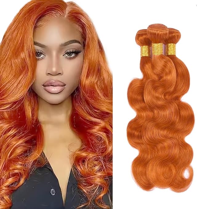 Ginger Bundles Human Hair Ginger Bundles 350 Human Hair Bundle 16 18 20 inch #350 Body Wave Bundle 150g