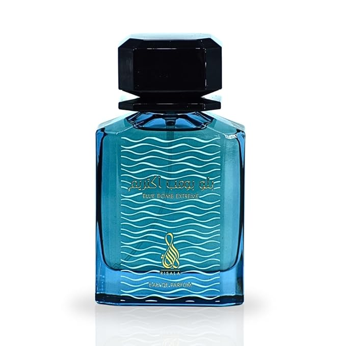 Risala Blue Bomb Extreme for Unisex Eau de Parfum Spray, 3.4 Ounce