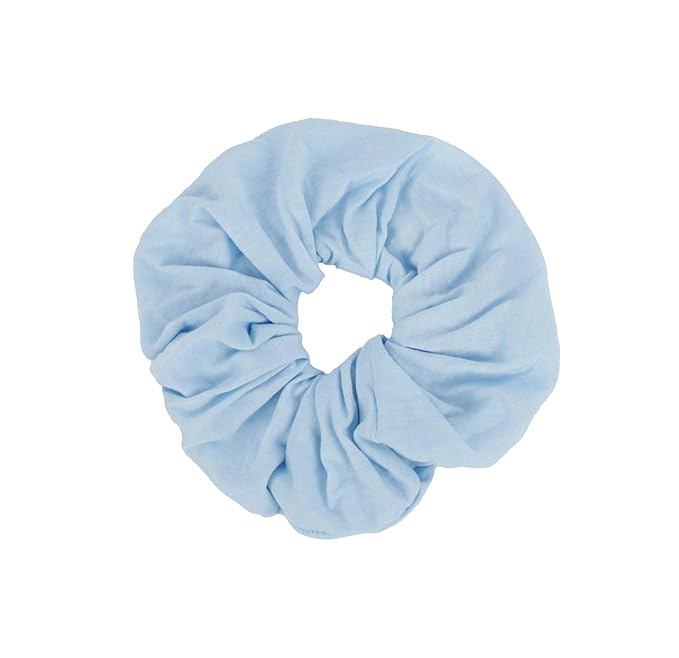 Motique Accessories Jumbo Cotton Scrunchie - Pale Blue