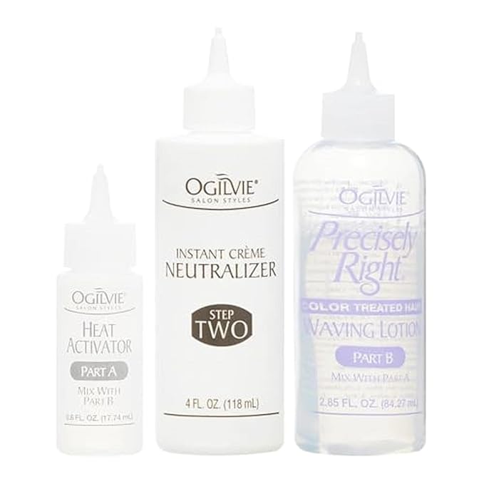 Ogilvie Salon Styles Precisely Right Professional Conditioning Perm Kit - Ideal for Color-Treated, Thin, or Delicate Hair - 1 Application
