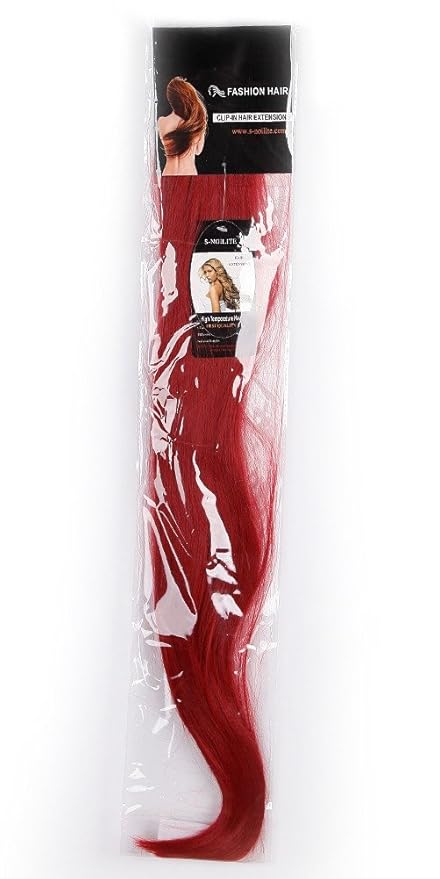 S-noilite Trendy 24"/26" Straight Curly 3/4 Full Head One Piece 5clips Clip in Hair Extensions Long Poplar Style for Women Gifts 22colors(26"-straight,dark Red)