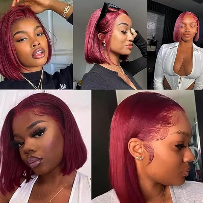 Burgundy Bundles Human Hair 99j Straight Bundle Dark Burgundy Straight Bundles 12 14 16 inch Red Human Hair Weave Bundle