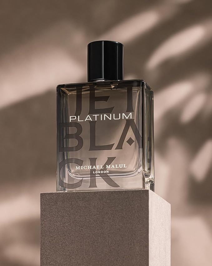 Michael Malul Jet Black Platinum Eau de Parfum for Men - 100ml | 3.4oz