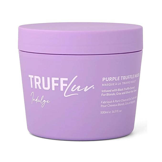 TruffLuv Truffle Purple Mask - Hair Mask for Damage - Deep Hydration Hair Moisturizer with Shea Butter, Linseed and Olive Oils - 17 oz