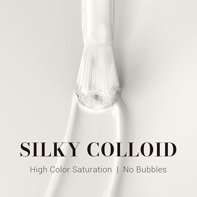 MelodySusie White Gel Nail Polish,0.5fl oz Nails Soak Off UV LED Milky White Gel Polish Christmas Gift for Women Nail Art Manicure Salon DIY Nail Design Decoration at Home-595-A2202