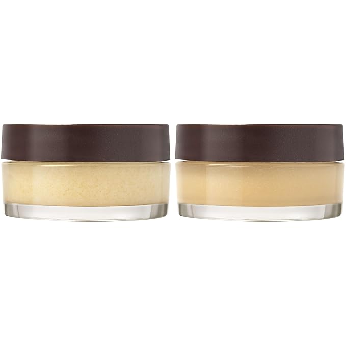Burt’s Bees Conditioning Lip Scrub and Overnight Intensive Lip Treatment, With Ceramides, College Back to School Dorm Essentials, Exfoliates and Hydrates Lips 8 Hours, Natural Origin, 2 Jars, 0.25 oz