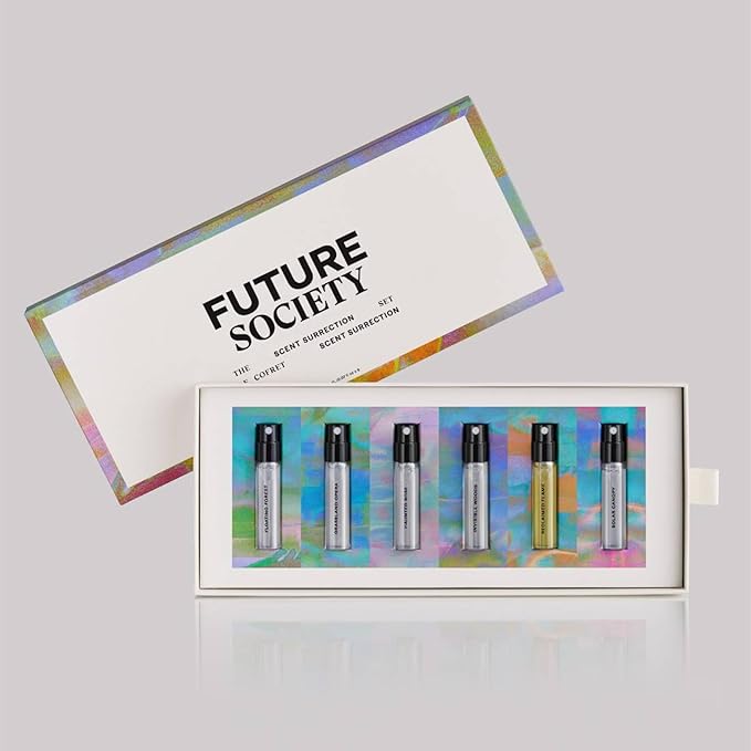 Future Society Fragrance Discovery Set - Luxury 6 Piece Perfume Sample Set - Travel Size Eau de Parfum Collection - Mini Fragrance Samples - Clean & Modern Unisex Perfumes - 2ml Each