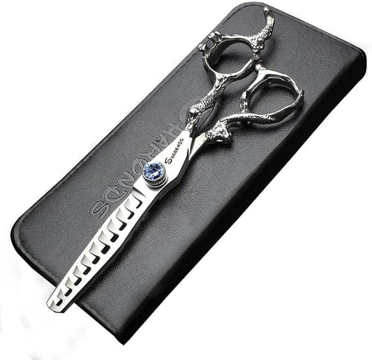6/7/8/9 Inches Professional Hairdressing Scissors Set,Stainless Steel Hairdressing Scissors for Women & Men… (6 inch cutting scissors)