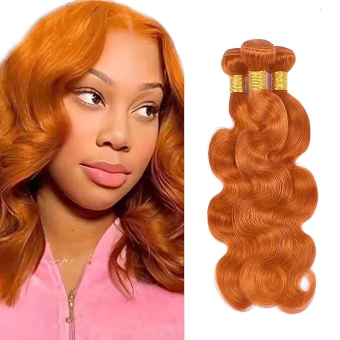 Ginger Bundles Human Hair Ginger Bundles 350 Human Hair Bundle 12 14 16 inch #350 Body Wave Bundle 150g