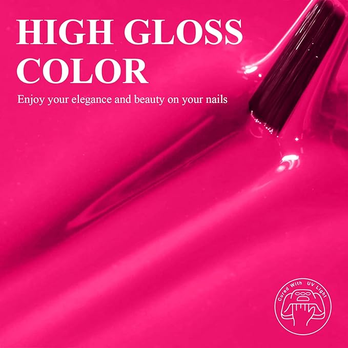 Imtiti Rose Gel Nail Polish, 1Pcs Jelly Rose Red Soak Off UV LED Gel Polish, Long Lasting, Nail Art Manicure Salon DIY at Home for Spring and Summer (0.34 Fl Oz-953)