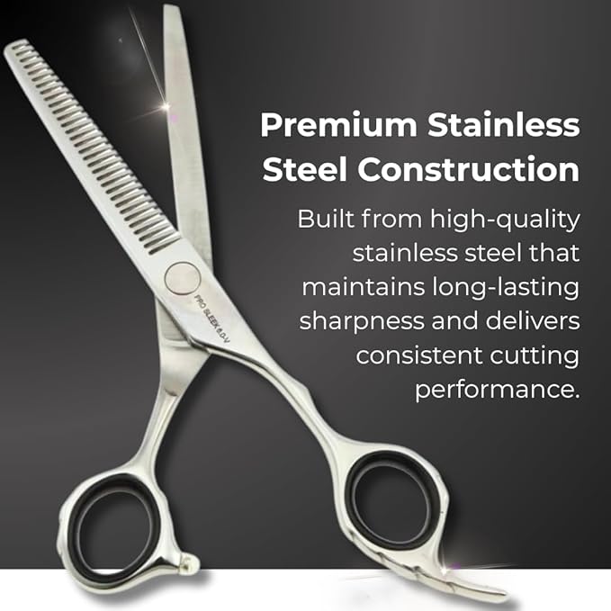 Hair Thinning Scissors – 6" Stainless Steel Blending Shears with 32 Teeth and Ball Bearing Tension Screw – Razor Edge Thinning Tool for Barbers and Stylists