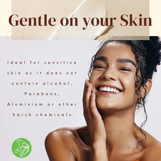 Natural Mineral Alum Deodorant, Chemical-Free, Moisturizing Skin Care Formula for Women