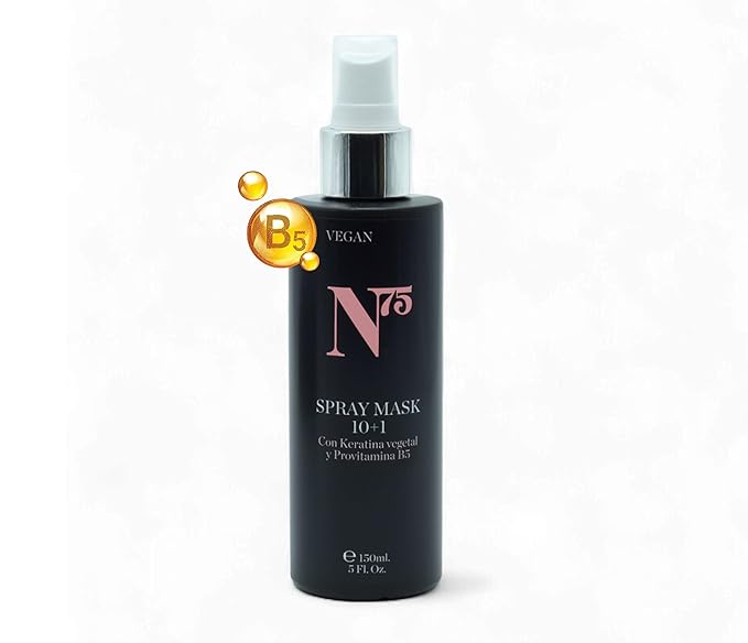 N75 10+1 Spray Mask 5.1 fl oz – Leave-in Hair Treatment with Pro-Vitamin B5 – Vegan Heat Protectant & UV Shield – Hydrating Spray for Color-Treated, Curly, Frizz-Prone or Damaged Hair