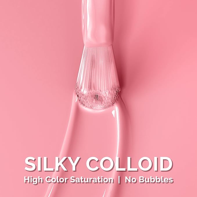 MelodySusie Pink Gel Nail Polish,0.5fl oz Nails Soak Off UV LED Pastel Pink Gel Polish Gift for Women Nail Art Manicure Salon DIY Nail Design Decoration at Home-1753