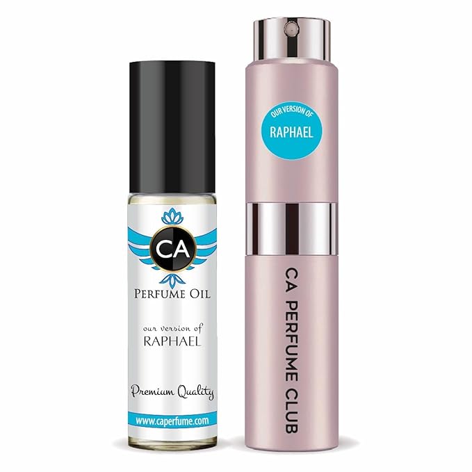 CA Perfume Duo Impression of Raphael For Women Perfume Layering Set Long Lasting Travel Size EDP + Body Oil Roll-On Bottle 0.27 Fl Oz+0.33 Fl Oz