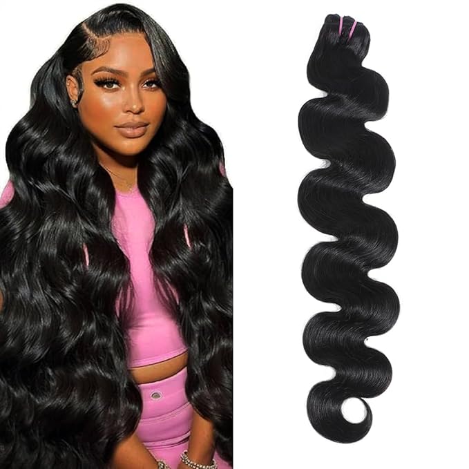 15A Raw Human Hair Bundles Body Wave Human Hair,Triple Lifespan Indian Virgin Hair,No Tangle Shedding,Multiple Washes Keep Texture Silky Soft (1 Bundle Natural Color, 16 Inch)