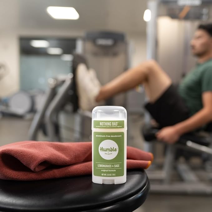 HUMBLE BRANDS Original Formula Aluminum-free Deodorant. Long Lasting Odor Control with Baking Soda and Essential Oils, Lemongrass & Sage, Pack of 1