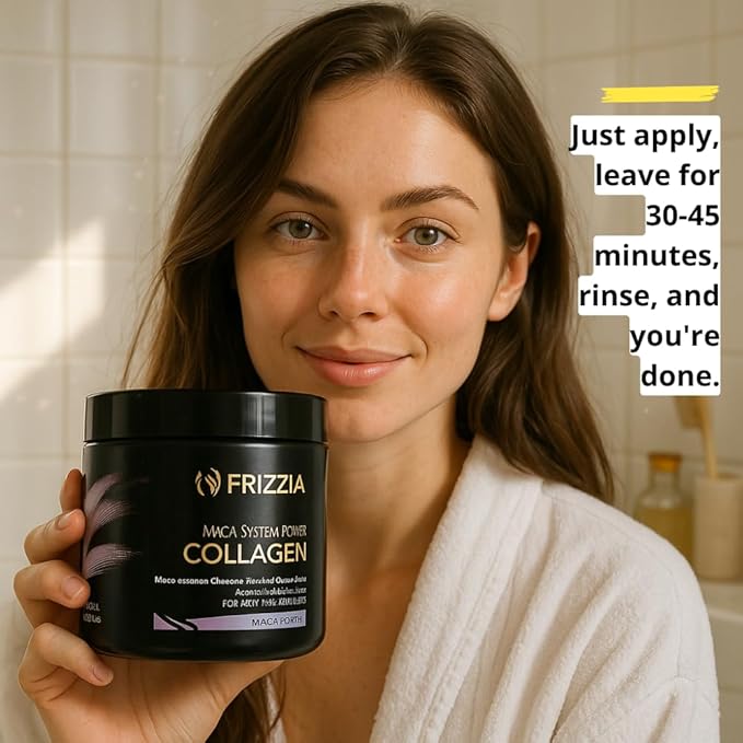 Collagen Mask with Maca and Argan Serum. Follicle strengthener, to soften, moisturize, repair and improve damaged hair 500ml / 50ml