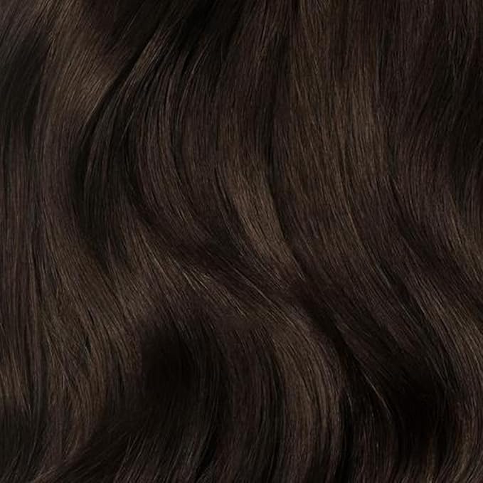 Luxy 100% Remy Human Hair - Seamless Clip-In Hair Extensions - Multi-Dimensional Color for Natural Blending, Adds Volume & Length 160 grams 16" Dark Ash Brown