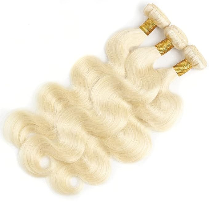 613 Blonde Body Wave Bundle Blonde human Hair Bundles 32 32 32 Inch Blonde Loose Wave 3 Bundles Brazilian Virgin Hair Extensions
