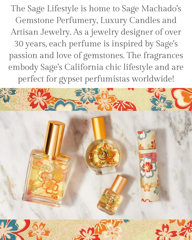 The Sage Lifestyle Amber Luxury Spray, Blood Orange, Sandalwood, Amber Oil, Vanilla Musk, Perfume for Women, Long Lasting, Warm and Cozy Fragrance, Gourmand Scent, Artisan, Parfum, 2oz, Travel Perfume