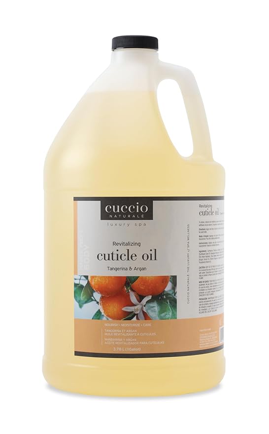 Cuccio Naturale Tangerina & Argan Cuticle Oil – Professional 1 Gallon (3.78 L) Refill – Vitamin-Enriched Nourishing Nail & Cuticle Treatment for Deep Hydration – Non-Greasy Formula for Salon & Spa Use