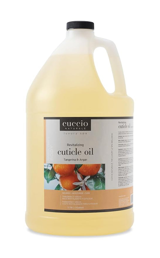 Cuccio Naturale Tangerina & Argan Cuticle Oil – Professional 1 Gallon (3.78 L) Refill – Vitamin-Enriched Nourishing Nail & Cuticle Treatment for Deep Hydration – Non-Greasy Formula for Salon & Spa Use