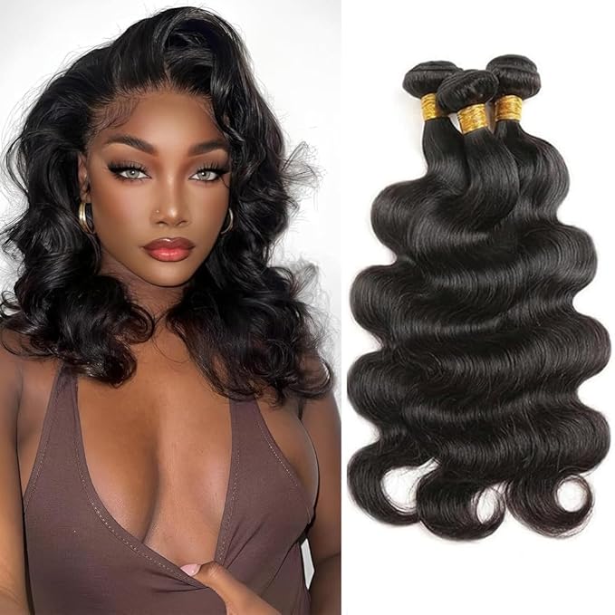 Body Wave Bundles Human Hair Bundles Body Wave 150g/3 Bundle 16 18 20 Inch Brazilian Virgin Hair Body Wave Bundles Human Hair Bundles for Black Woman