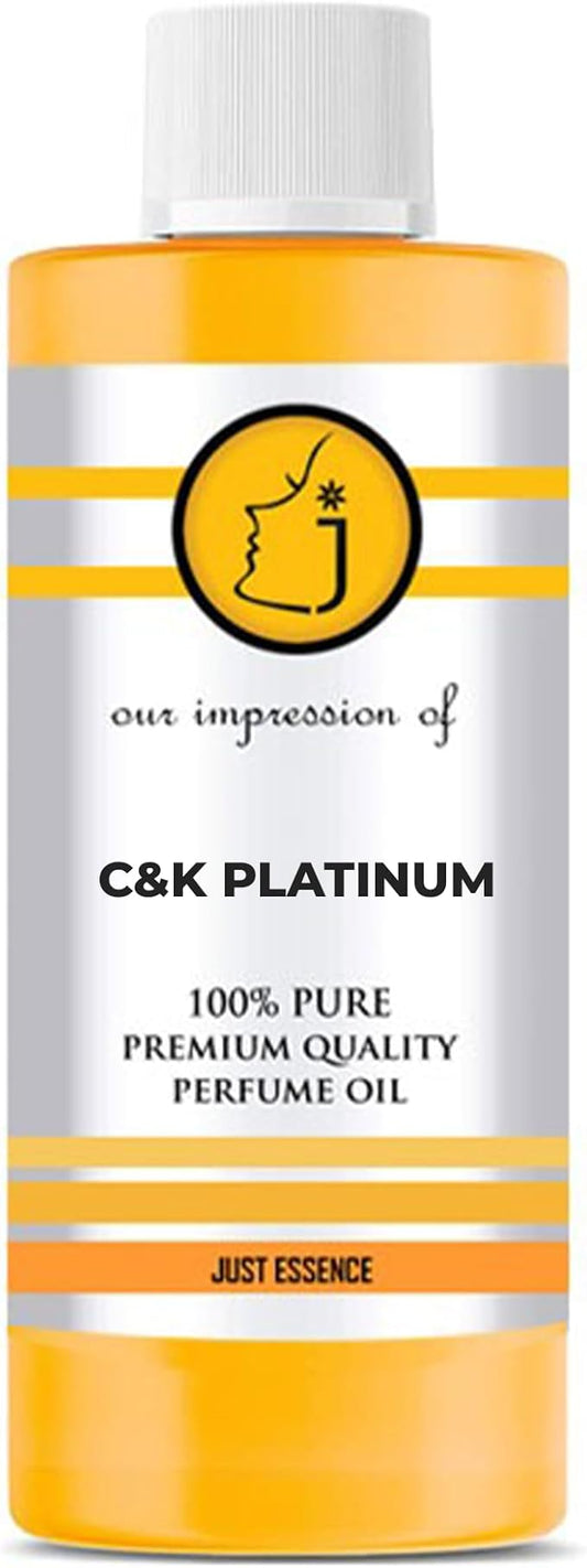 C&K Platinum Fregrance Perfume Oil from France | Premium Quality Concentrated Fragrance | Pure Perfume & Cologne Oil for Personal Body Use | 4 Fl Oz