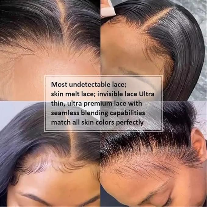 CHEETAHBEAUTY 13x6 Lace Front Wigs Human Hair 26Inch HD Transparent Lace Frontal Wigs 220% Density Brazilian Virgin Straight Human Hair Wigs for Women Pre Plucked with Baby Hair Natural Color