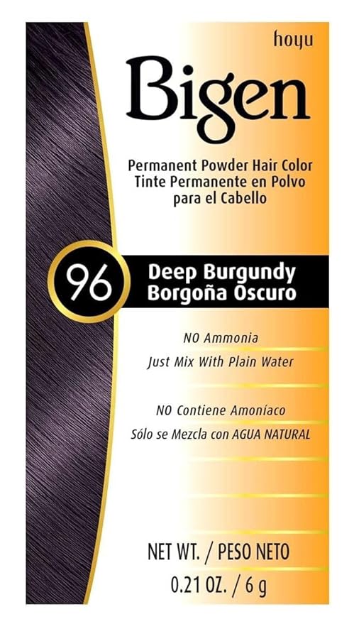 Bigen Permanent Powder Hair Color, Deep Burgundy 0.21 Ounce