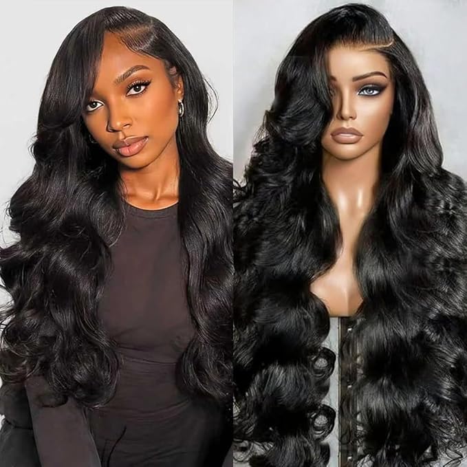 Lace Front Wigs Human Hair 200 Density Body Wave Lace Front Wigs 13x4 HD Transparent Lace Frontal Wigs for Women Glueless Wigs With Baby Hair 20 Inch