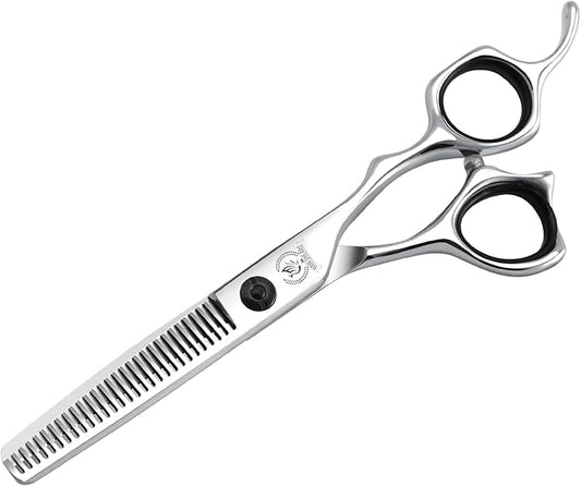 Fenice Peak Professional Hair Thinning Scissors 5.5'' Barber Texturizing Shears with Sharp Razor Edge 440C Thinner Hair Scissors with Ergonomic Design for Salon and Home User.