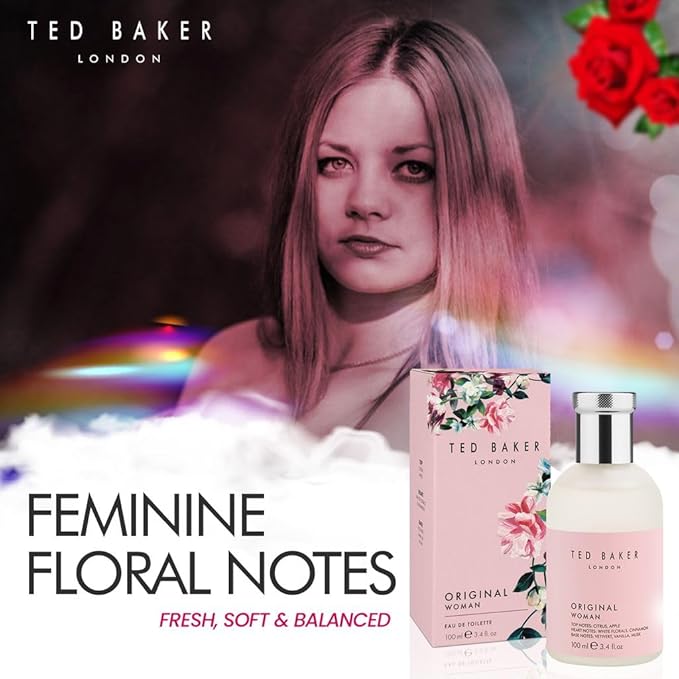Ted Baker W and Woman Pink EDT Bundle, includes W EDT, pink orchid, fig leaf and white peony top notes 75ml with Woman Pink EDT, floral green feminine fragrance 3.38 fl oz