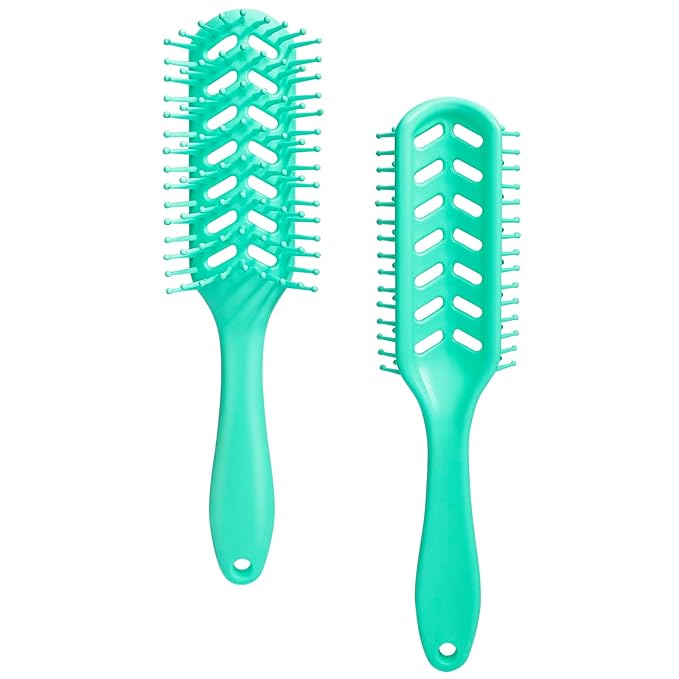 kuwa Detangler Brush for Curly Hair,Degradable Vented Hair brush,detangling brush for thick hair,Faster n Easier Detangle Wet or Dry Hair with No Pain