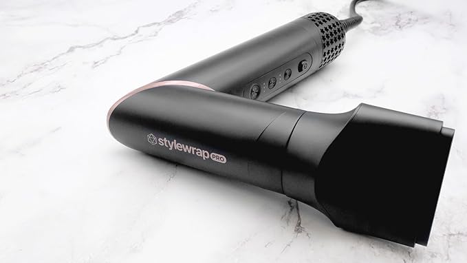 SRILabs StyleWrap Pro 7-in-1 Coanda Air Hair Multi Styler Dryer Brush with Negative Ions, Lighter and Foldable Design, Quiet Brushless Motor, Aviation-Grade Aluminum, Memory Function