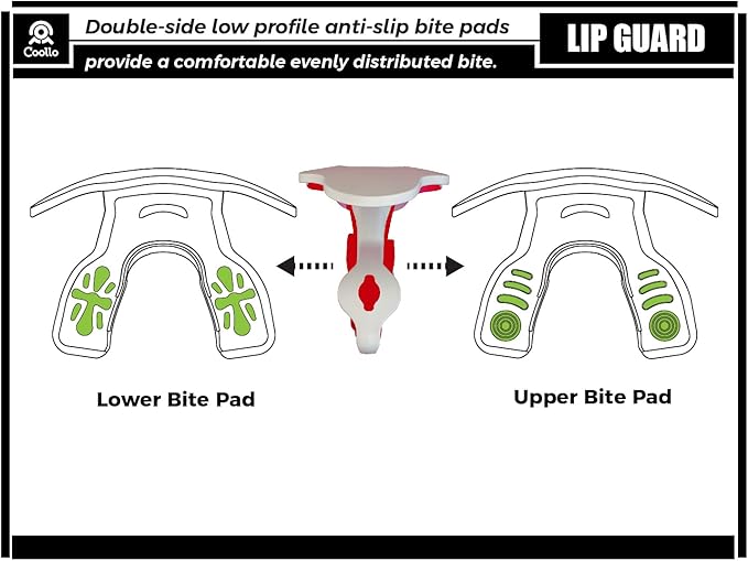 Football Mouth Guard Lip Guard 2-in-1 Transformer Pacifier Football Sports Lip Protector for Adults & Youth USA Flag & Fangs Mouthpiece (Case Included)