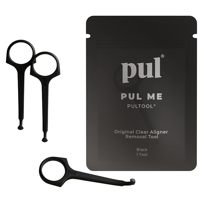 PUL Pack of 3 Reusable Clear Aligner Removal Tool — Compatible with Invisalign, Removable Braces, Retainers & Trays – Easy-to-Use Device Remover, Dental & Oral Hygiene Care Product – Black